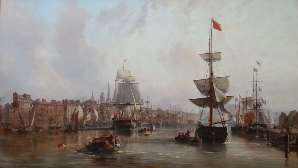 Nel porto di Roen, nave - Musee des Beaux, Arts, Rouen